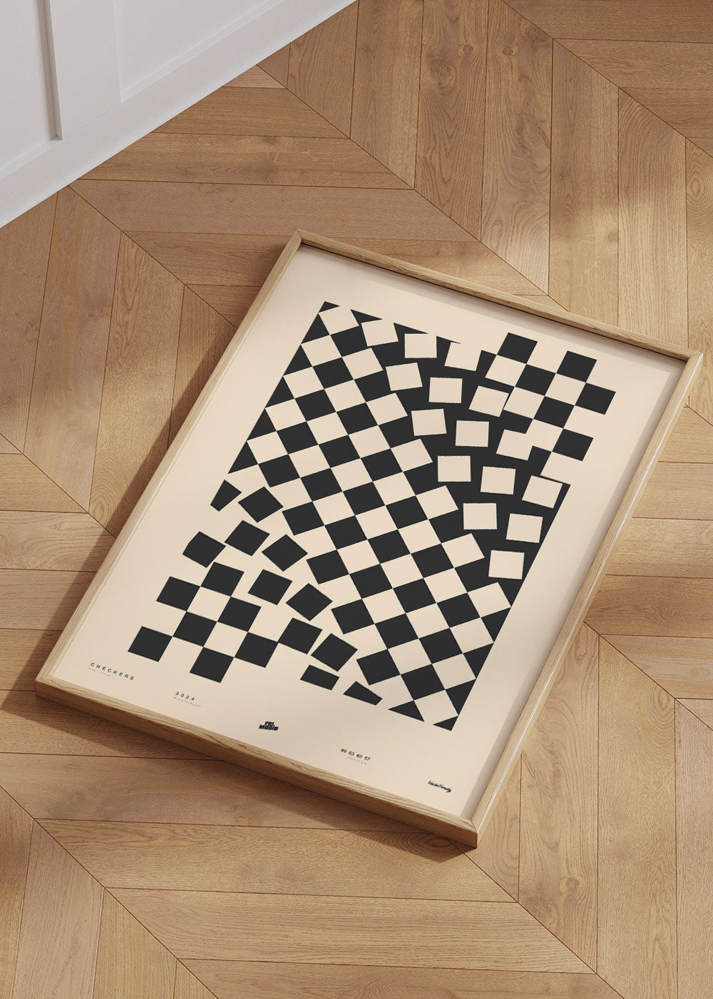 CHECKERED BLACK POSTER