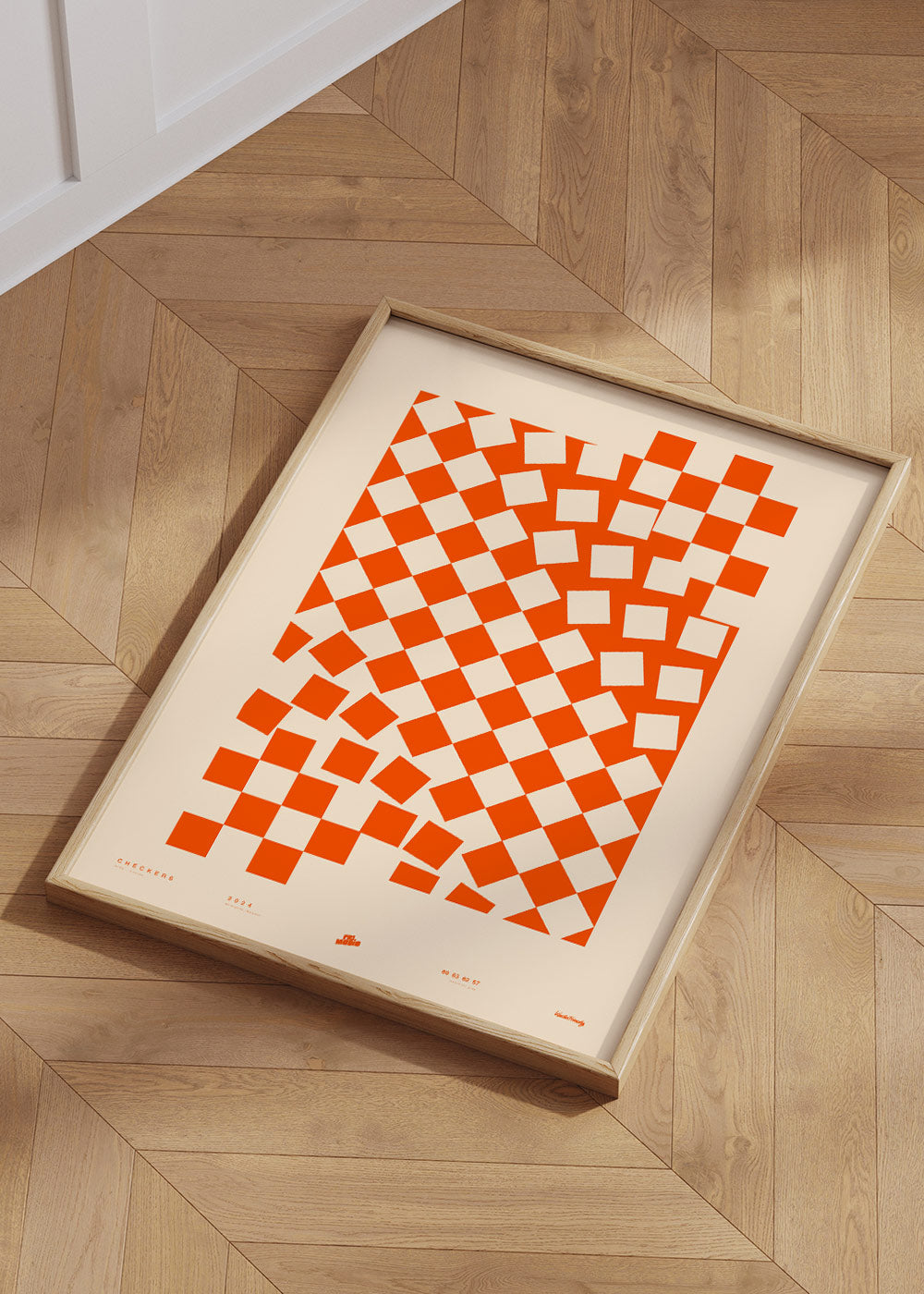 CHECKERED ORANGE POSTER