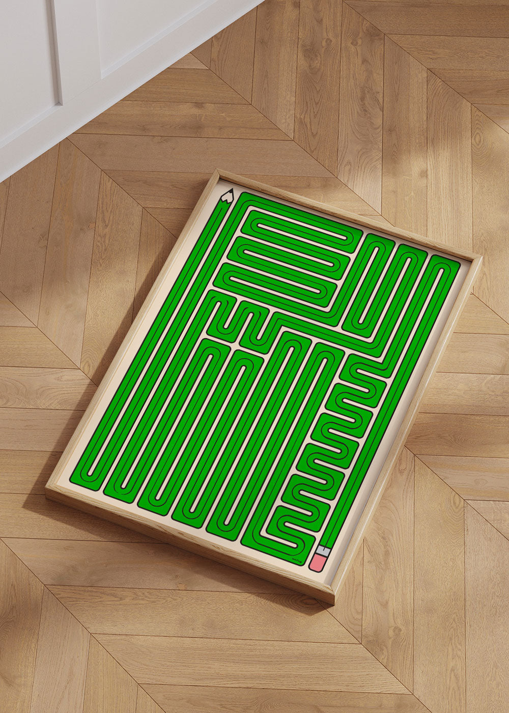 GIDDY GRAPHITE GREEN POSTER