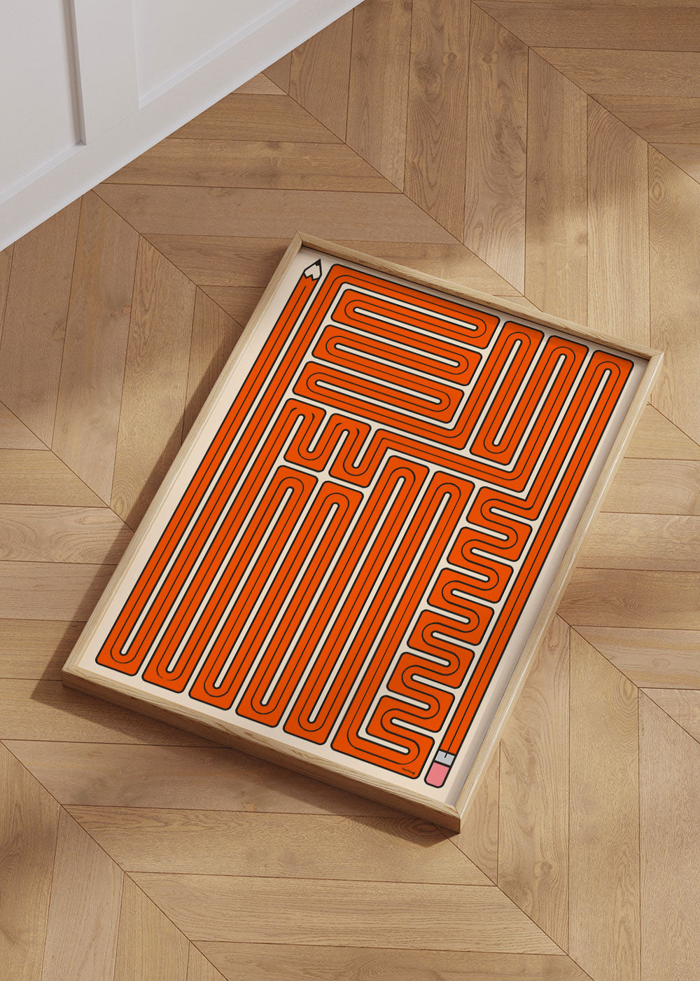 GIDDY GRAPHITE ORANGE POSTER