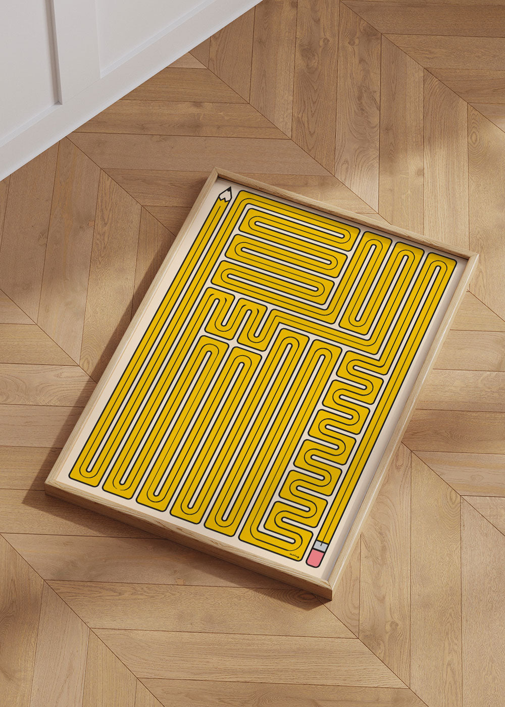 GIDDY GRAPHITE YELLOW POSTER