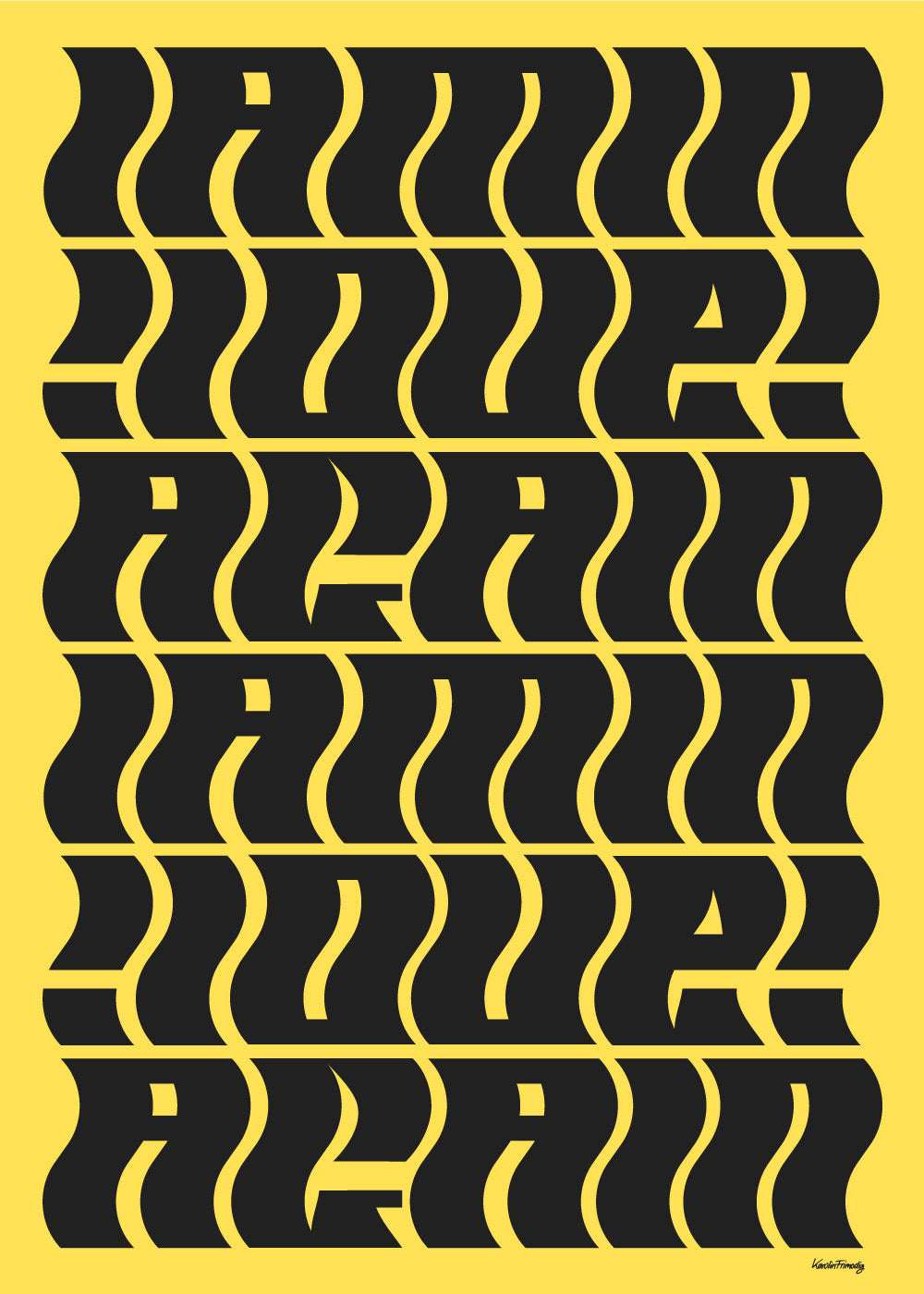 IN LOVE AGAIN YELLOW BLACK POSTER