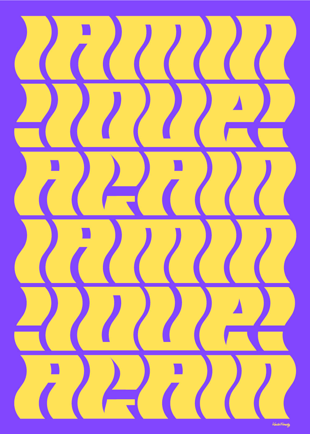 IN LOVE AGAIN PURPLE YELLOW POSTER