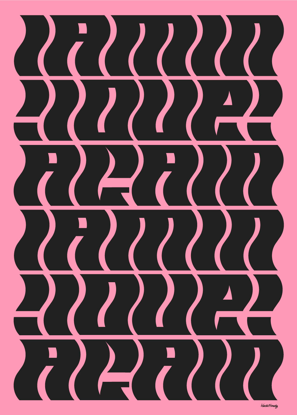 IN LOVE AGAIN PINK BLACK POSTER