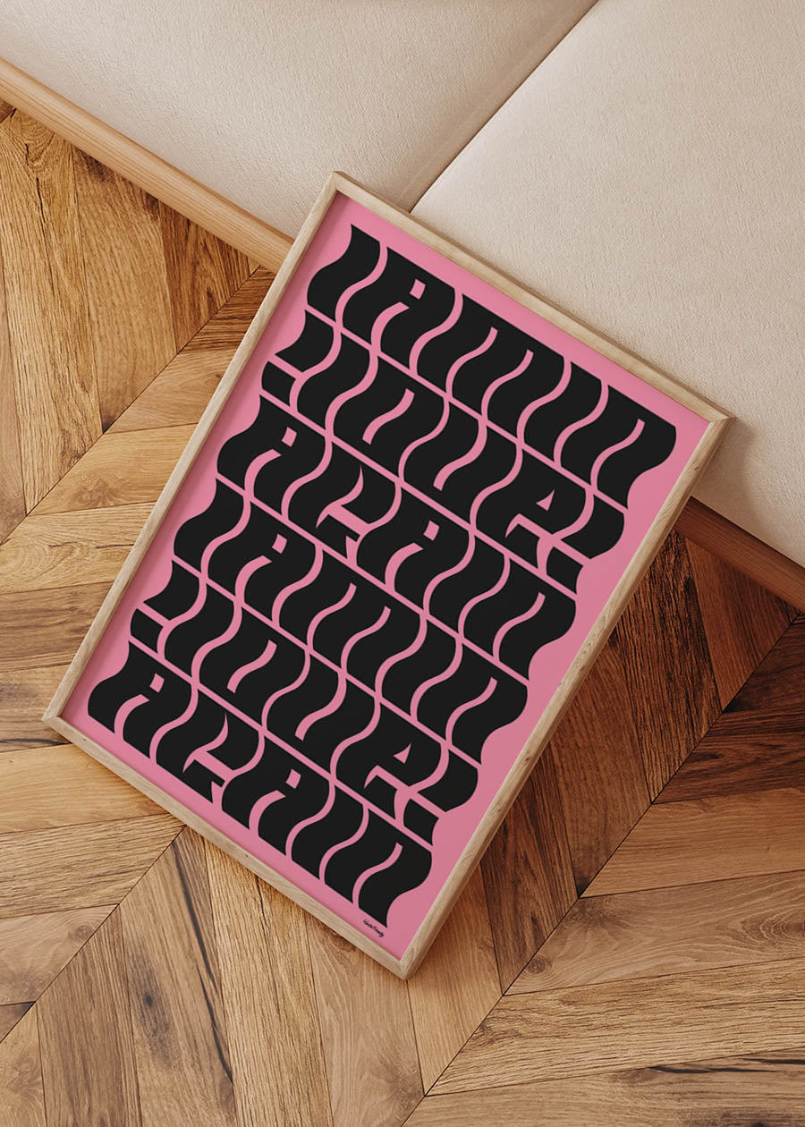 IN LOVE AGAIN PINK BLACK POSTER
